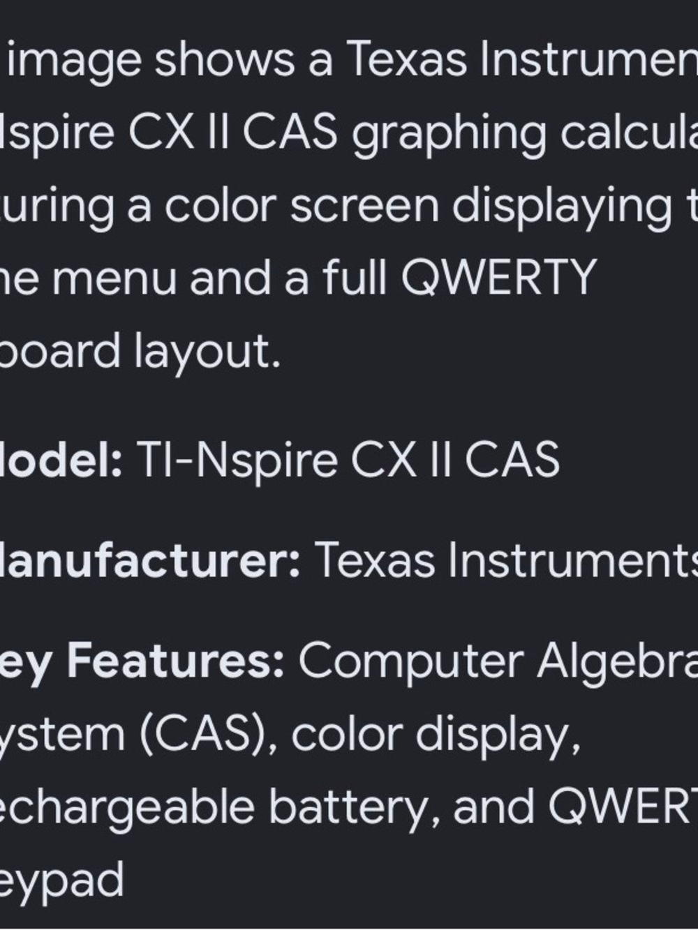 Texas Instruments Graphing Calculator with Blue Accents and Black Body - Picture 6 of 8